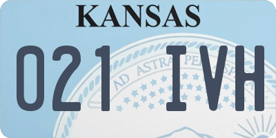 KS license plate 021IVH