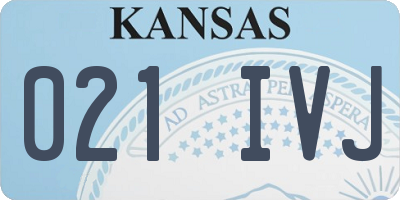 KS license plate 021IVJ