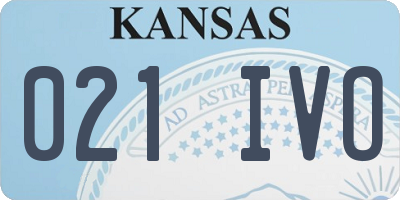 KS license plate 021IVO