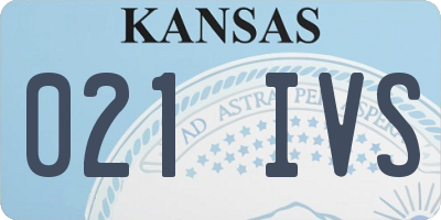 KS license plate 021IVS