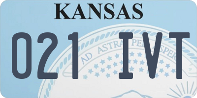 KS license plate 021IVT
