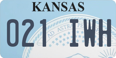 KS license plate 021IWH