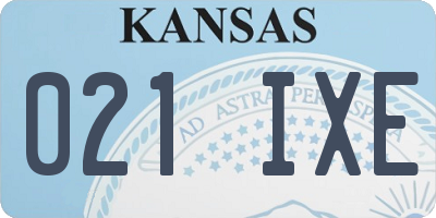 KS license plate 021IXE