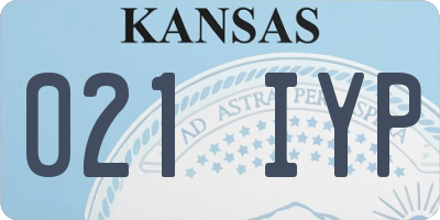 KS license plate 021IYP