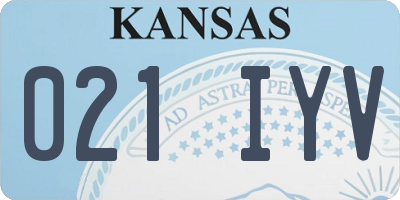 KS license plate 021IYV