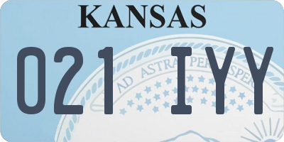 KS license plate 021IYY