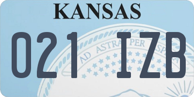 KS license plate 021IZB