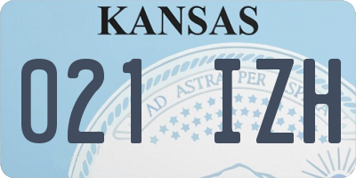 KS license plate 021IZH
