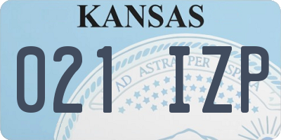 KS license plate 021IZP