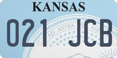 KS license plate 021JCB