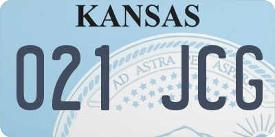KS license plate 021JCG
