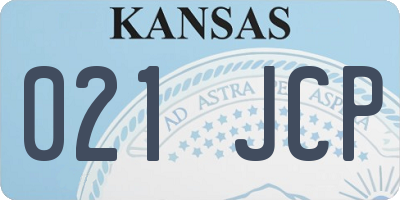 KS license plate 021JCP