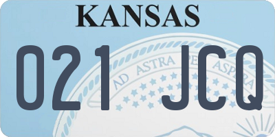 KS license plate 021JCQ