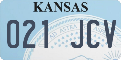 KS license plate 021JCV