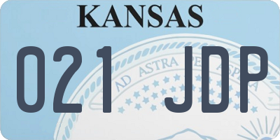 KS license plate 021JDP