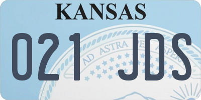 KS license plate 021JDS