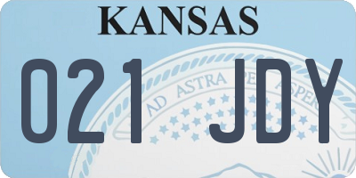 KS license plate 021JDY