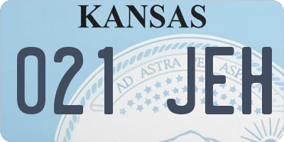 KS license plate 021JEH