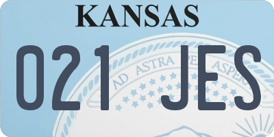 KS license plate 021JES