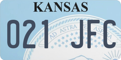 KS license plate 021JFC