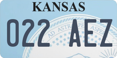 KS license plate 022AEZ