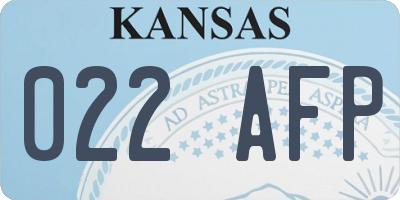 KS license plate 022AFP