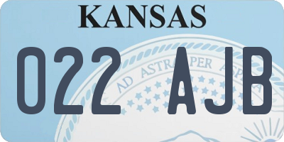 KS license plate 022AJB
