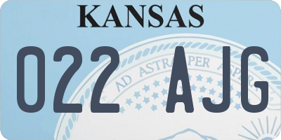 KS license plate 022AJG