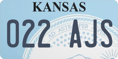 KS license plate 022AJS