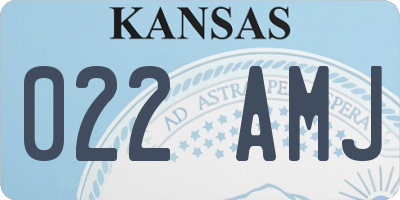 KS license plate 022AMJ