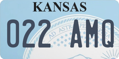 KS license plate 022AMQ