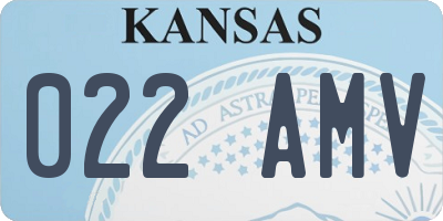 KS license plate 022AMV
