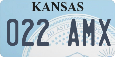 KS license plate 022AMX