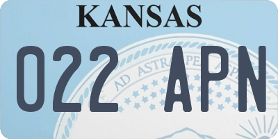 KS license plate 022APN