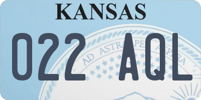 KS license plate 022AQL