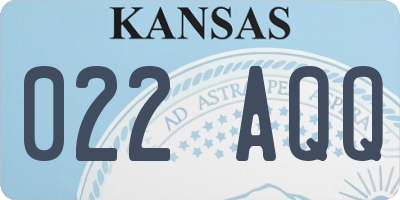 KS license plate 022AQQ