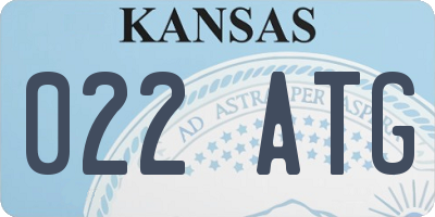KS license plate 022ATG