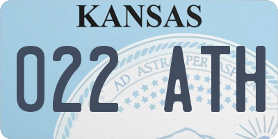 KS license plate 022ATH