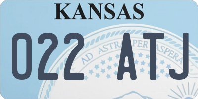 KS license plate 022ATJ