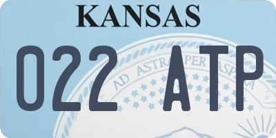 KS license plate 022ATP