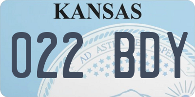 KS license plate 022BDY