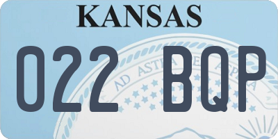 KS license plate 022BQP