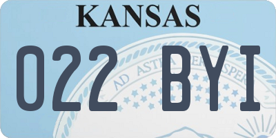 KS license plate 022BYI