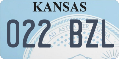 KS license plate 022BZL