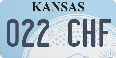 KS license plate 022CHF