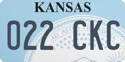 KS license plate 022CKC