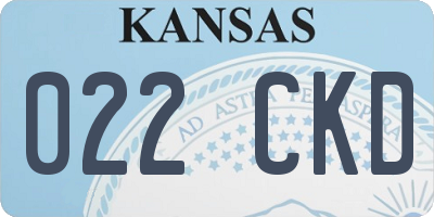 KS license plate 022CKD