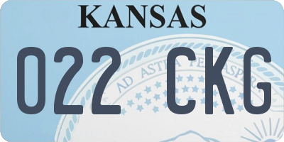 KS license plate 022CKG
