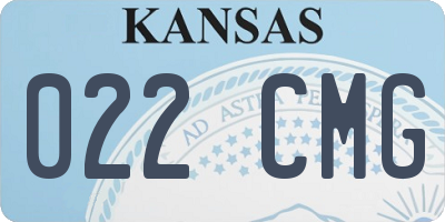 KS license plate 022CMG