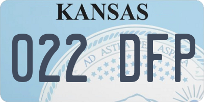 KS license plate 022DFP